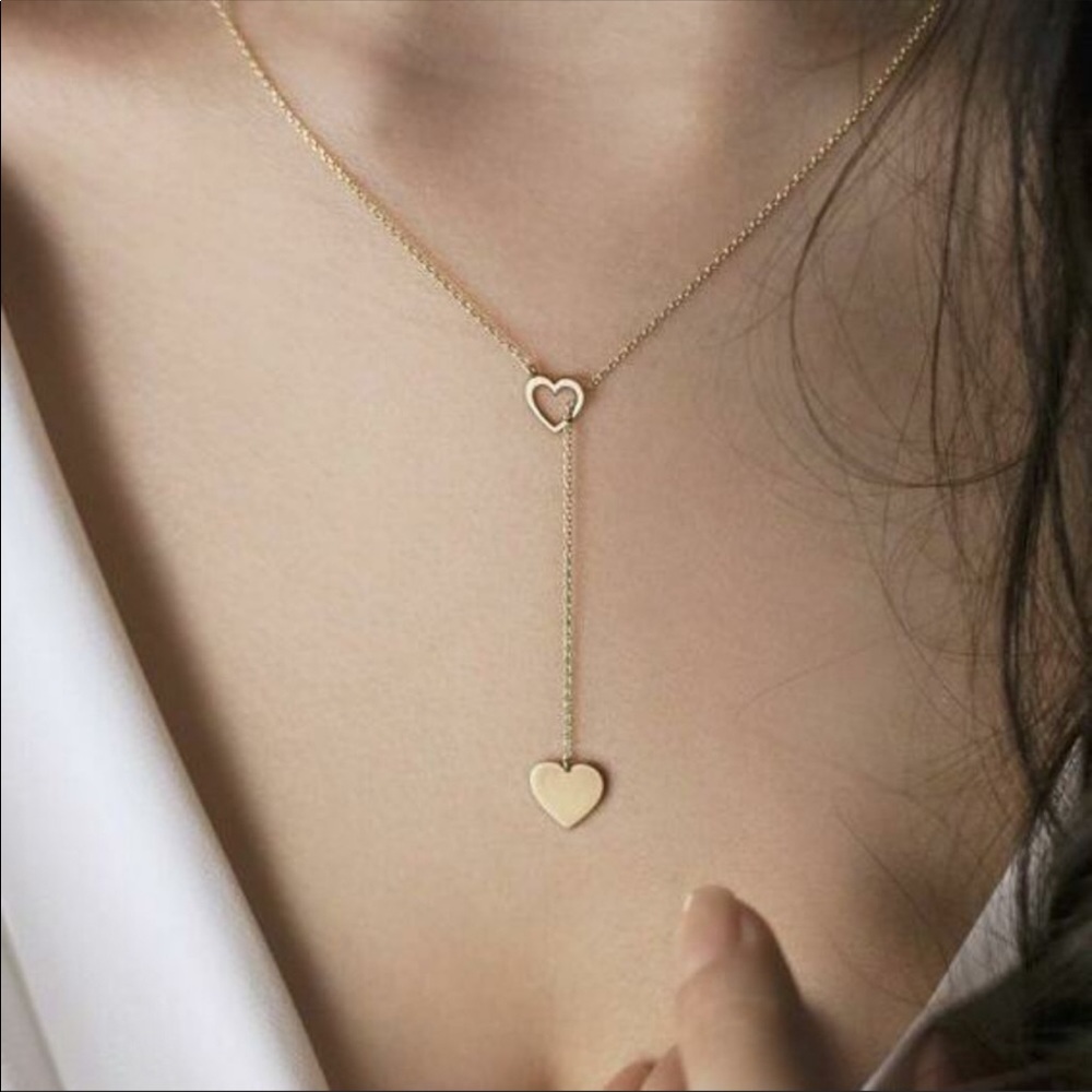 New!! Lariat Heart Neckalce